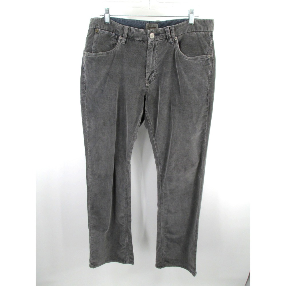 Tommy Bahama Standard Straight Leg Corduroy Pants Mens 33/32 Gray Stretch T0428W